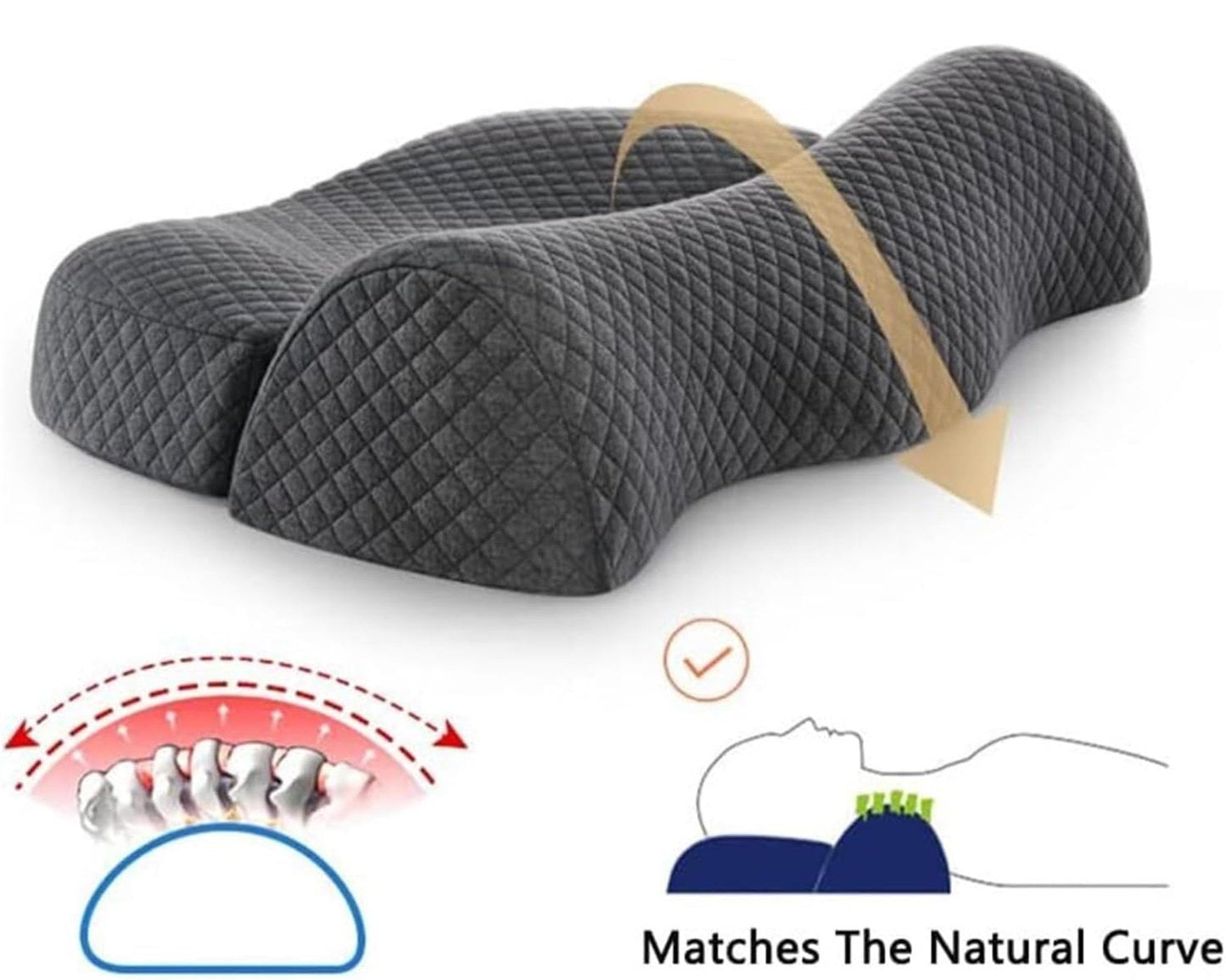 HexoSleep™ Orthopädisches Nackenstützkissen aus Memory-Schaumstoff