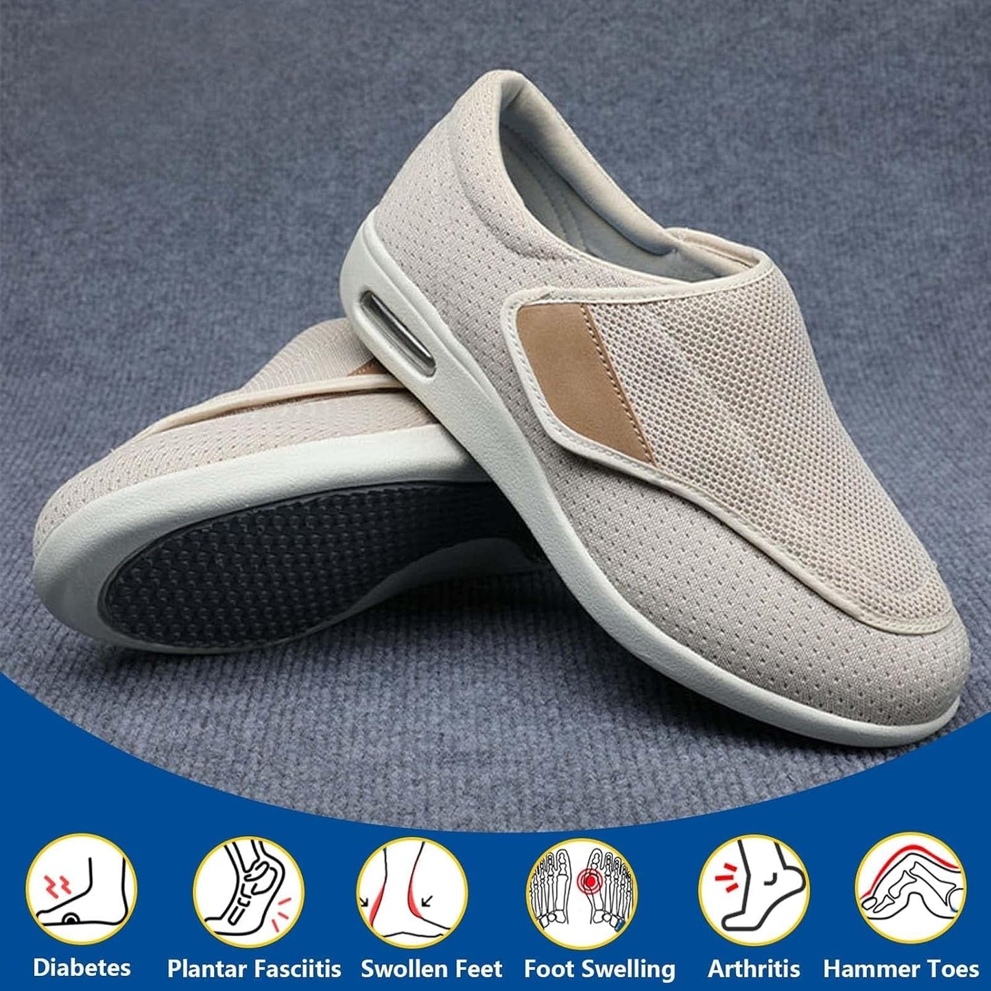HexoComfy™ Bequeme breite Diabetikerschuhe