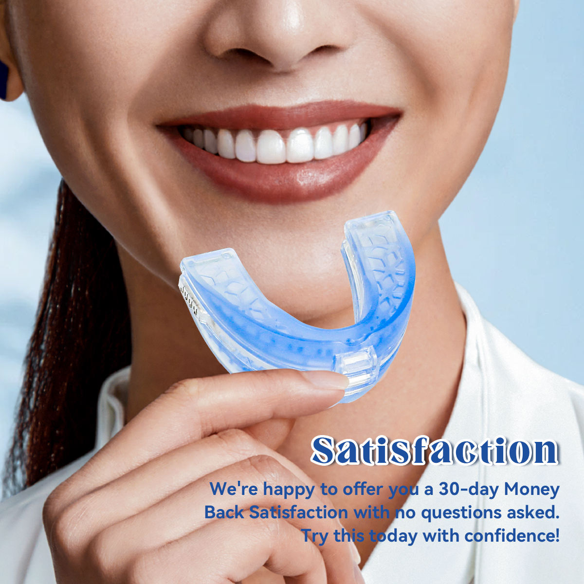 HexoBite™ – blaue silikon-nachtschiene für erwachsene zur linderung von schnarchen & zähneknirschen