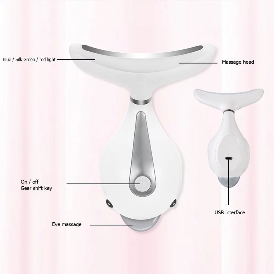 HexoSkin™ LED-Photonentherapie-Massagegerät für Gesicht und Hals