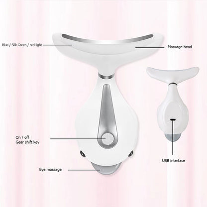 HexoSkin™ LED-Photonentherapie-Massagegerät für Gesicht und Hals